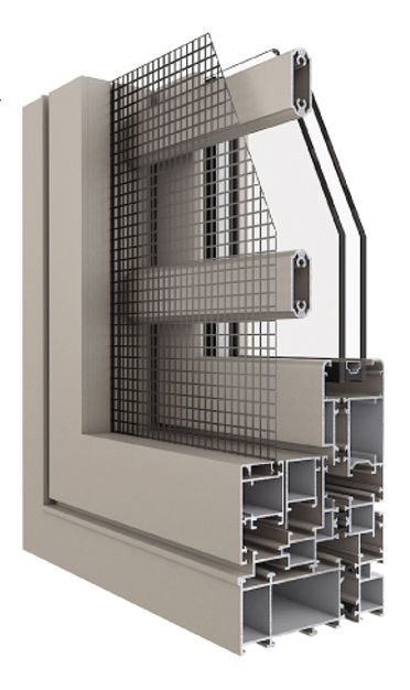 XHGR108B Thermal Break Casement Window With Gauze 